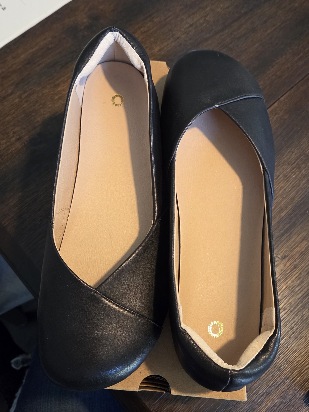 Black Wide Toe Box Flats Sz 10.5 New Without Tags Or Original Box.